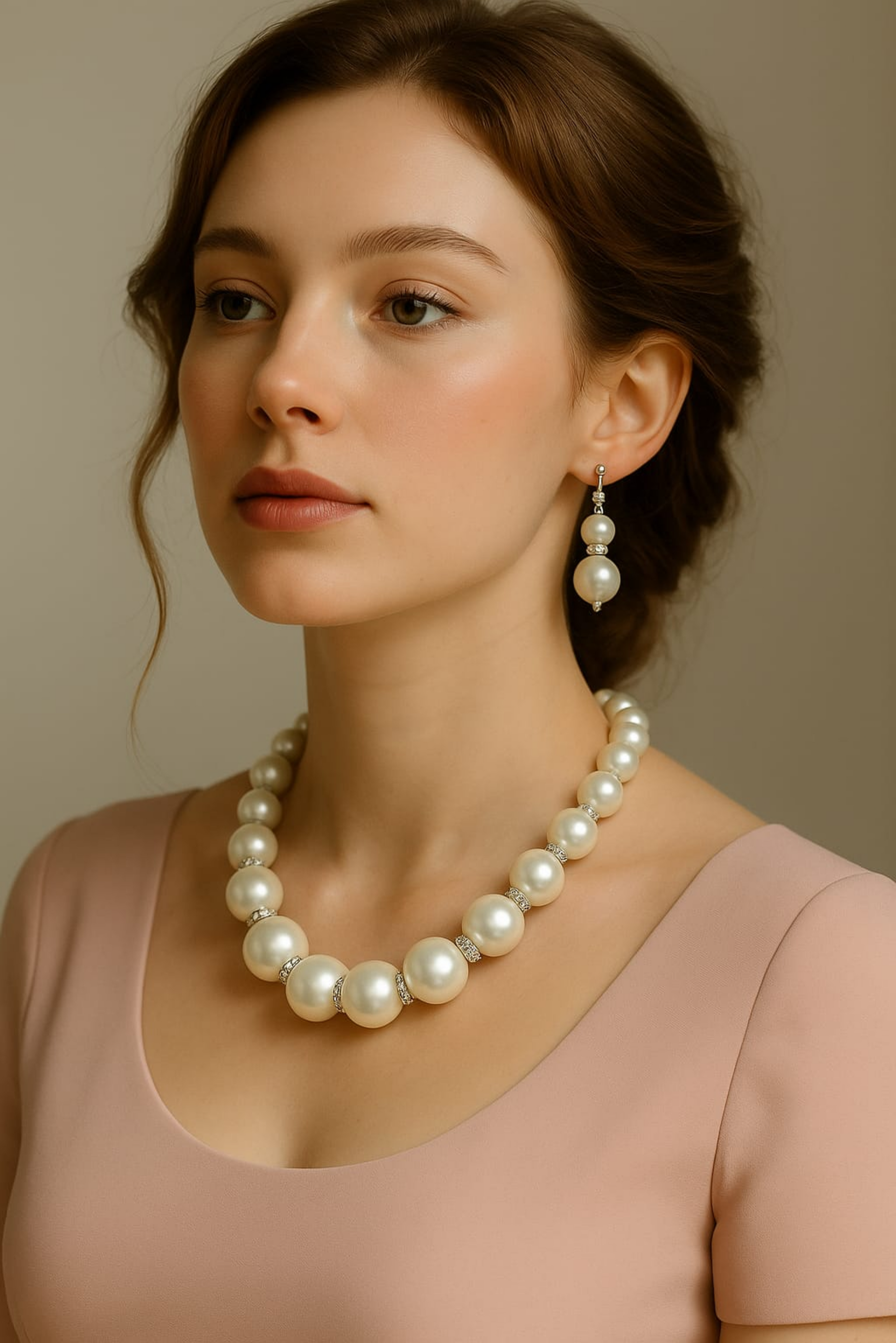 Elegant pearl drop necklace for Indian festive occasions and party wear, dainty gold and pearl jewellery – Flamingo India