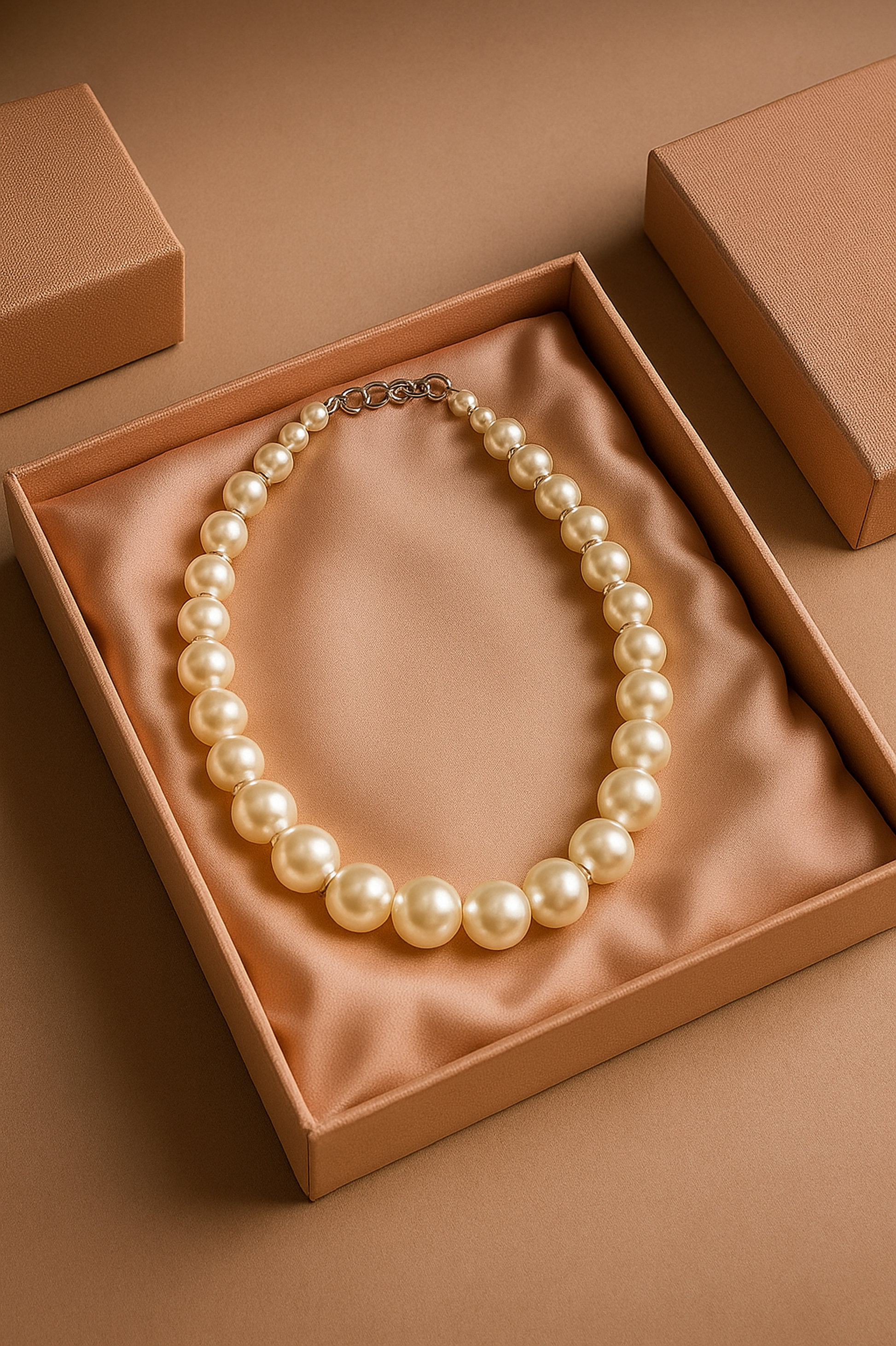 Ombre pearl necklace for Haldi or Mehendi functions, trending bridal jewellery with sunset colours – Flamingo Accessories India